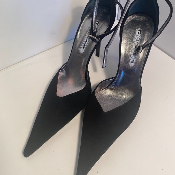 MARIANO FABIANI WOMEN'S DRESS PUMP BLACK AND BEJEWELED SIZE 40 - Picture 5 of 10